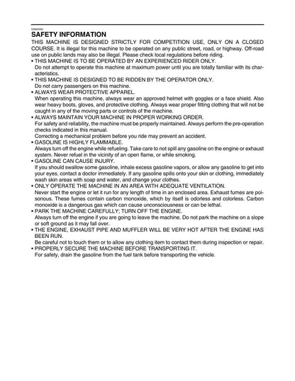 Yamaha YZ450FX Motorcycle Service Manual | 2019-2023 - sample page 7