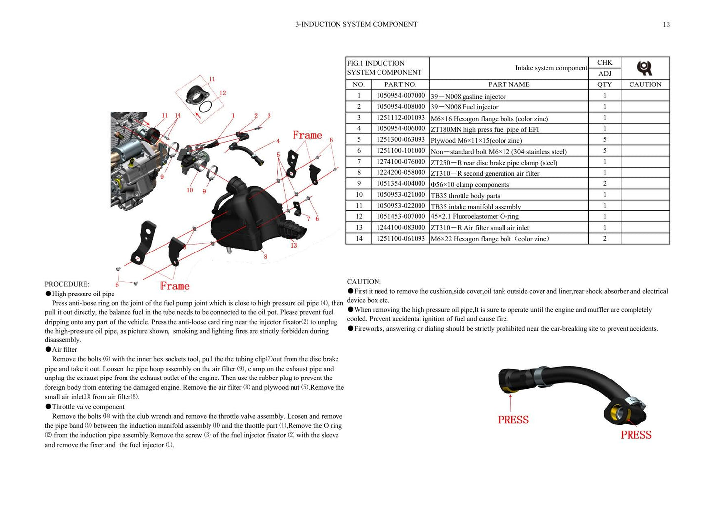 Zontes ZT250-R Motorcycle Service Manual | 2021-2025 - sample page 2