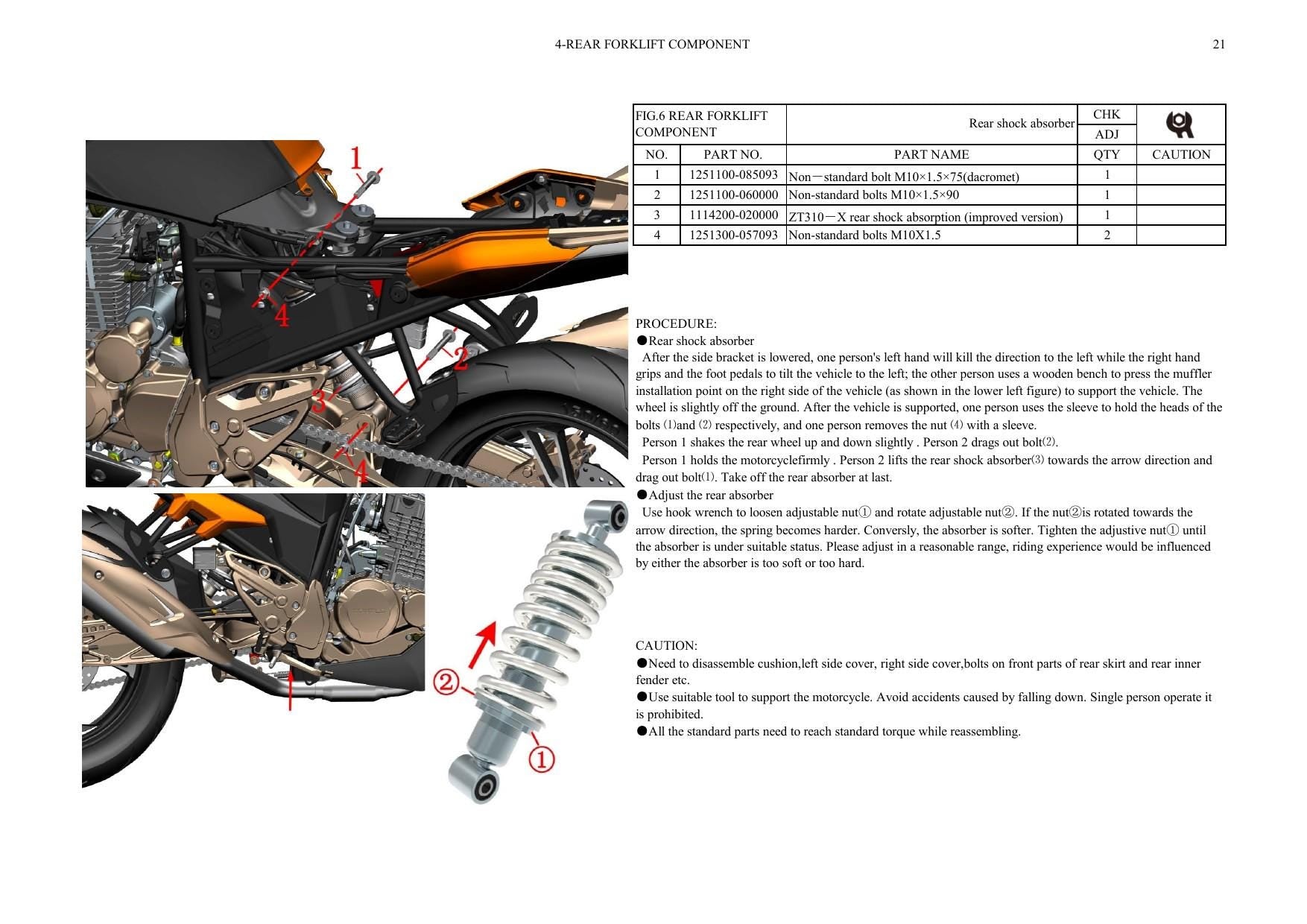 Zontes ZT250-R Motorcycle Service Manual | 2021-2025 - sample page 3