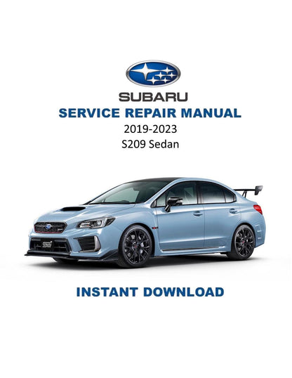 Subaru S209 WRX STI Motorcycle Service Manual | 2019-2023 - Service Manual PDF Instant Download