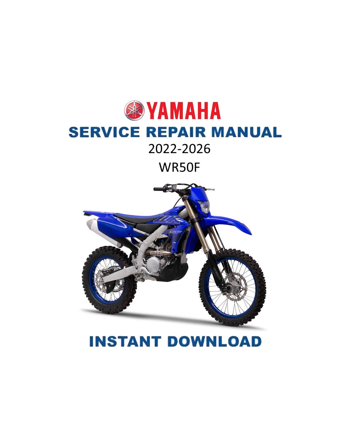 Yamaha WR250F Motorcycle Service Manual | 2022-2026 - Service Manual PDF Instant Download