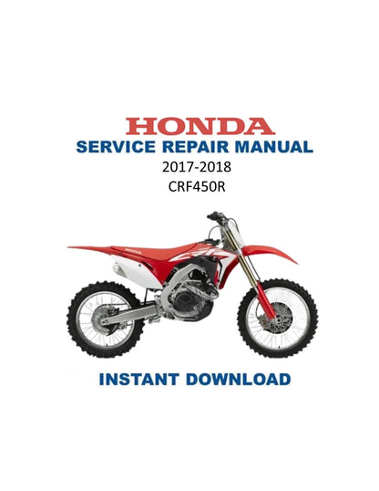 Honda CRF450R CRF450RX Motorcycle Service Manual | 2017-2018 - Service Manual PDF Instant Download