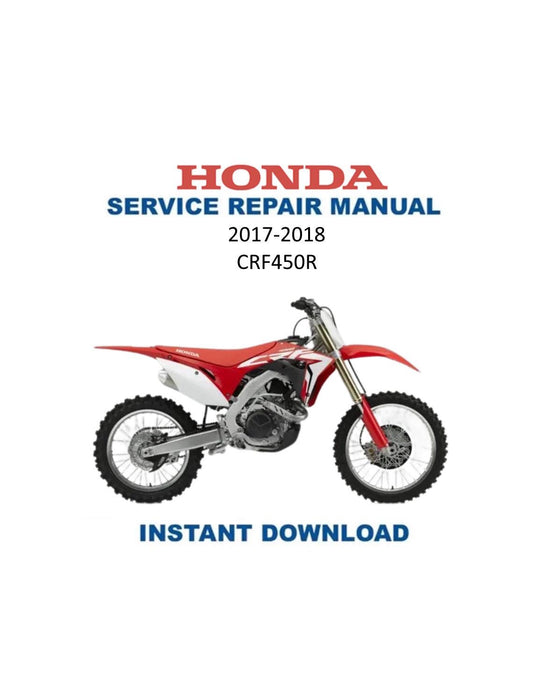 Honda CRF450R CRF450RX Motorcycle Service Manual | 2017-2018 - Service Manual PDF Instant Download