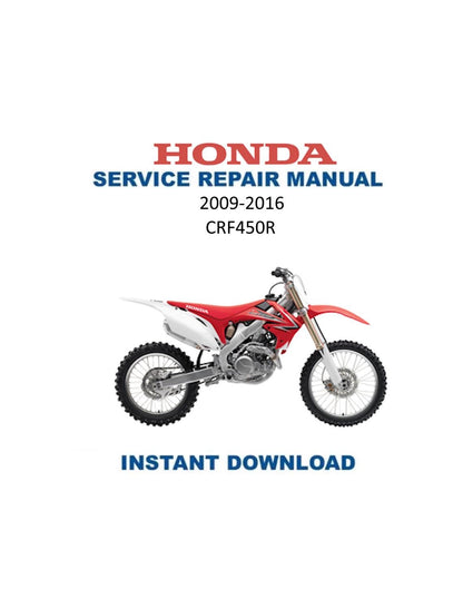 Honda CRF450R Motorcycle Service Manual | 2009-2016 - Service Manual PDF Instant Download
