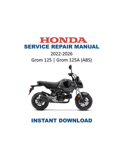 Honda Grom 125 Motorcycle Service Manual | 2022-2026 - Service Manual PDF Instant Download