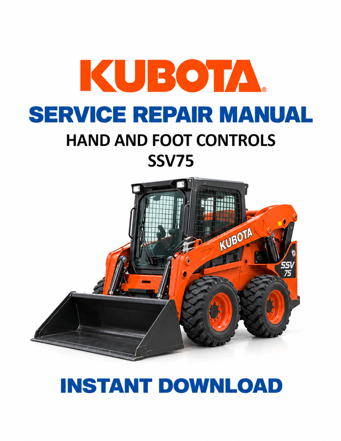 Kubota SSV75 Skid Steer Workshop Manual PDF