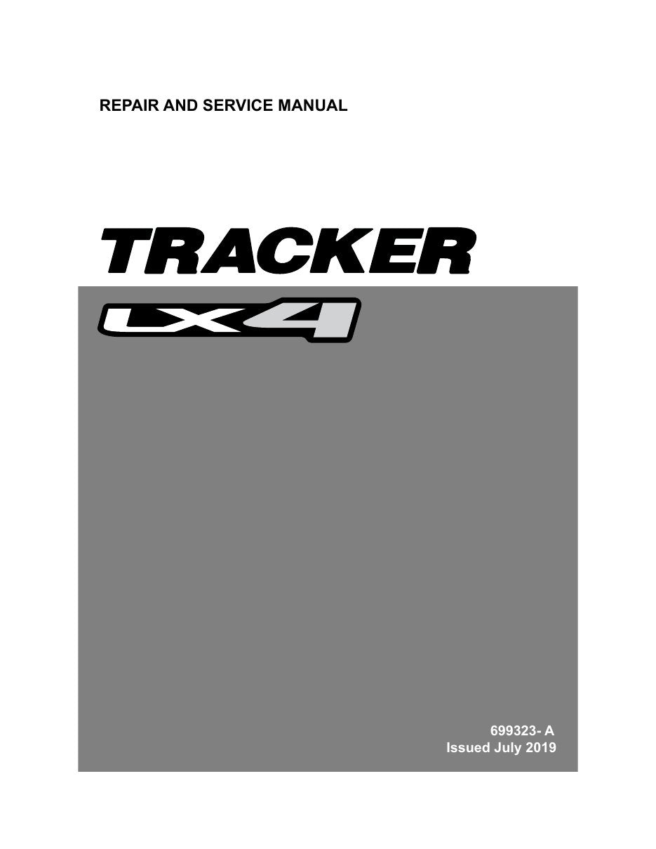 Tracker Offroad LX4 EFI Gas Golf Cart Service Manual PDF 2020 - sample page 1