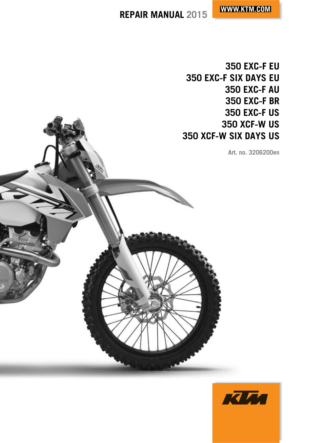 KTM 350 EXC-F 2015 service manual - page 1