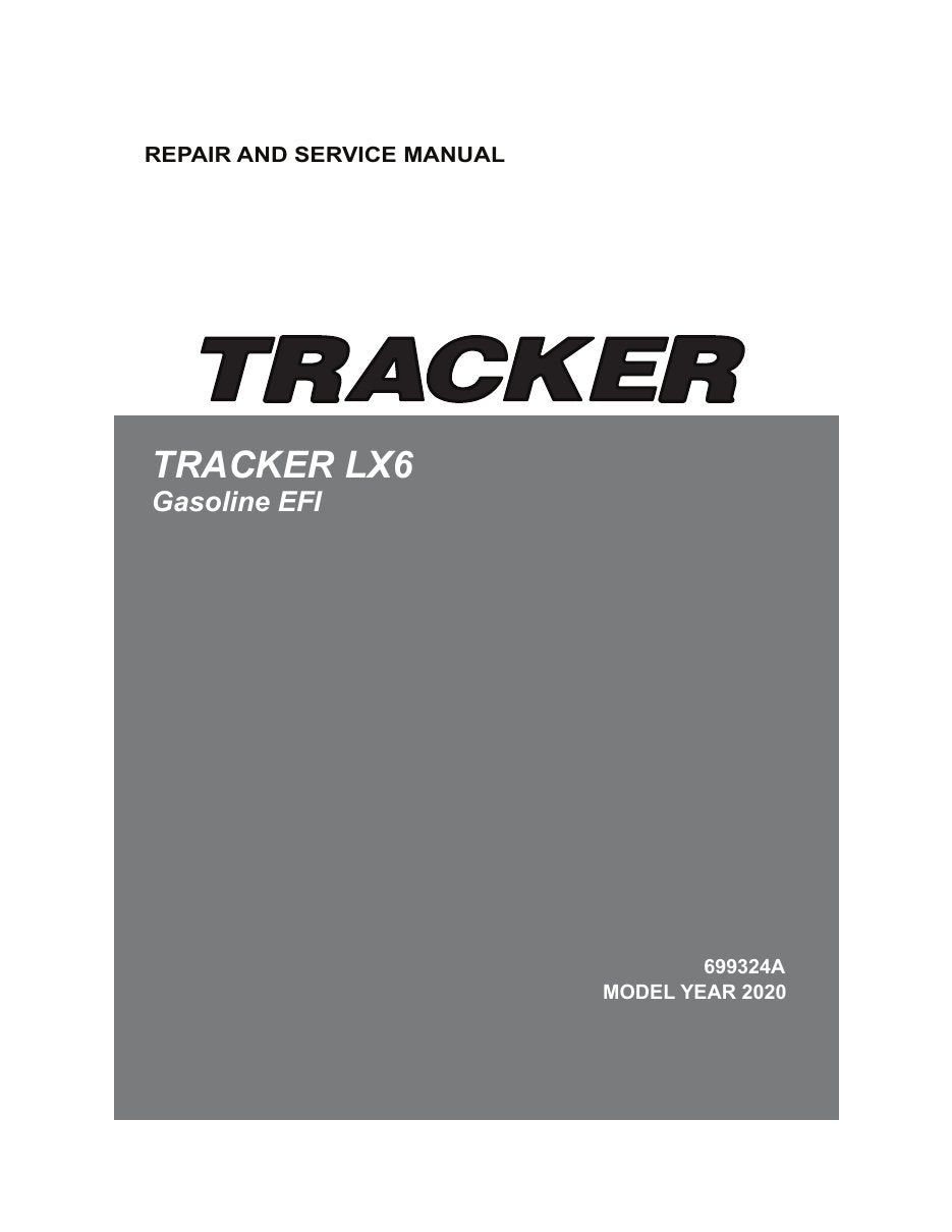 Tracker Offroad LX6 EFI Gas Golf Cart Service Manual PDF 2020 - sample page 1