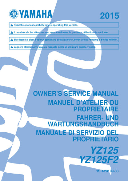 Yamaha YZ125 2015 service manual - page 1