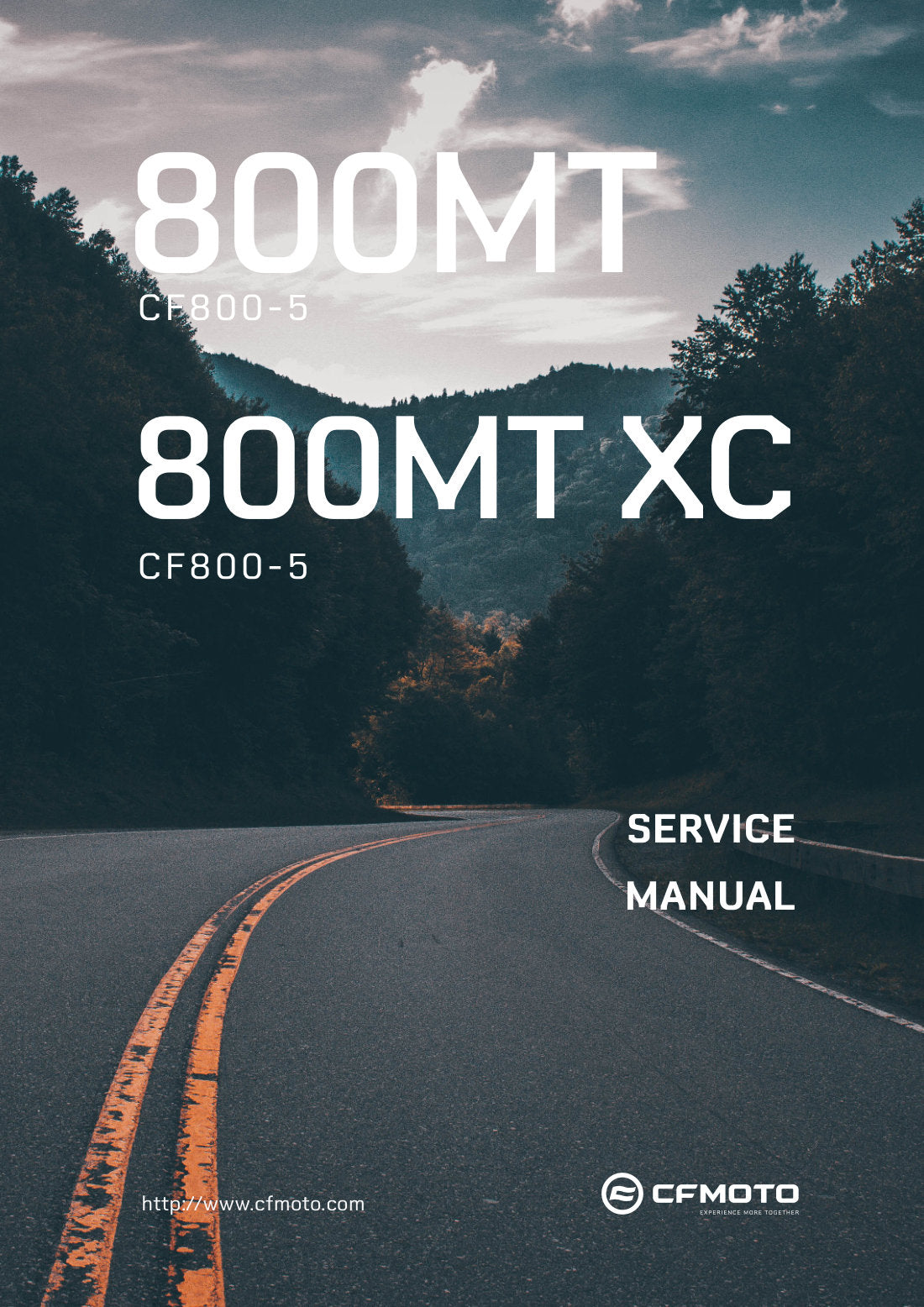 CFMOTO 800MT 800MT XC service manual cover