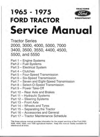 Ford 2000-7000 Tractor 1965-1975 service manual - page 1
