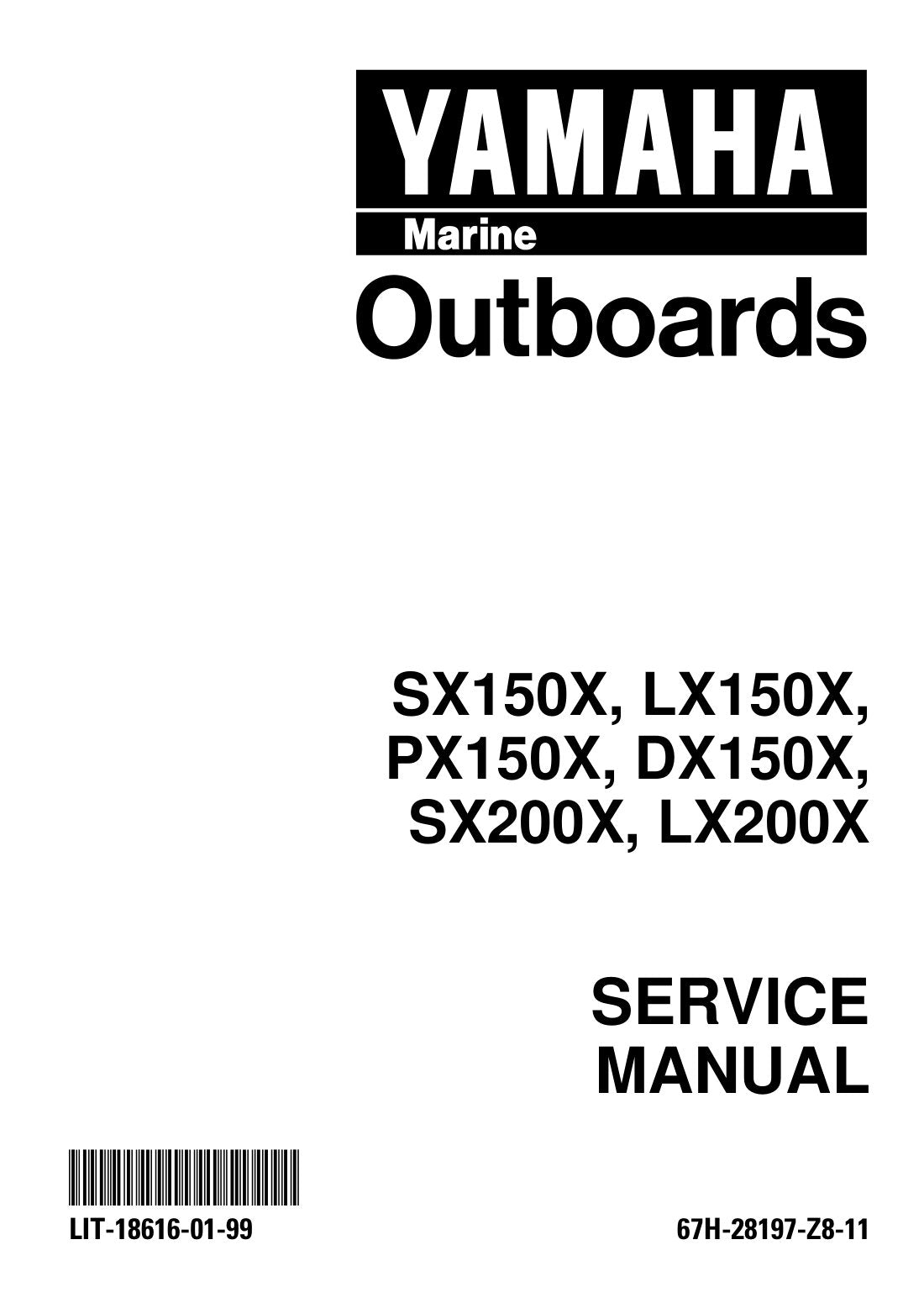 Yamaha 150 200 HP Outboard 1999 service manual - page 1