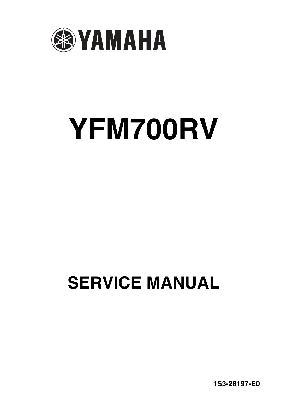 Yamaha Raptor 700 YFM700R 2006 service manual - page 1
