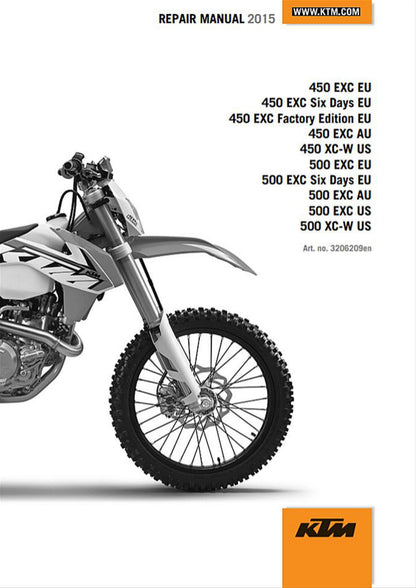 KTM 450 500 EXC-F 2015 service manual - page 1