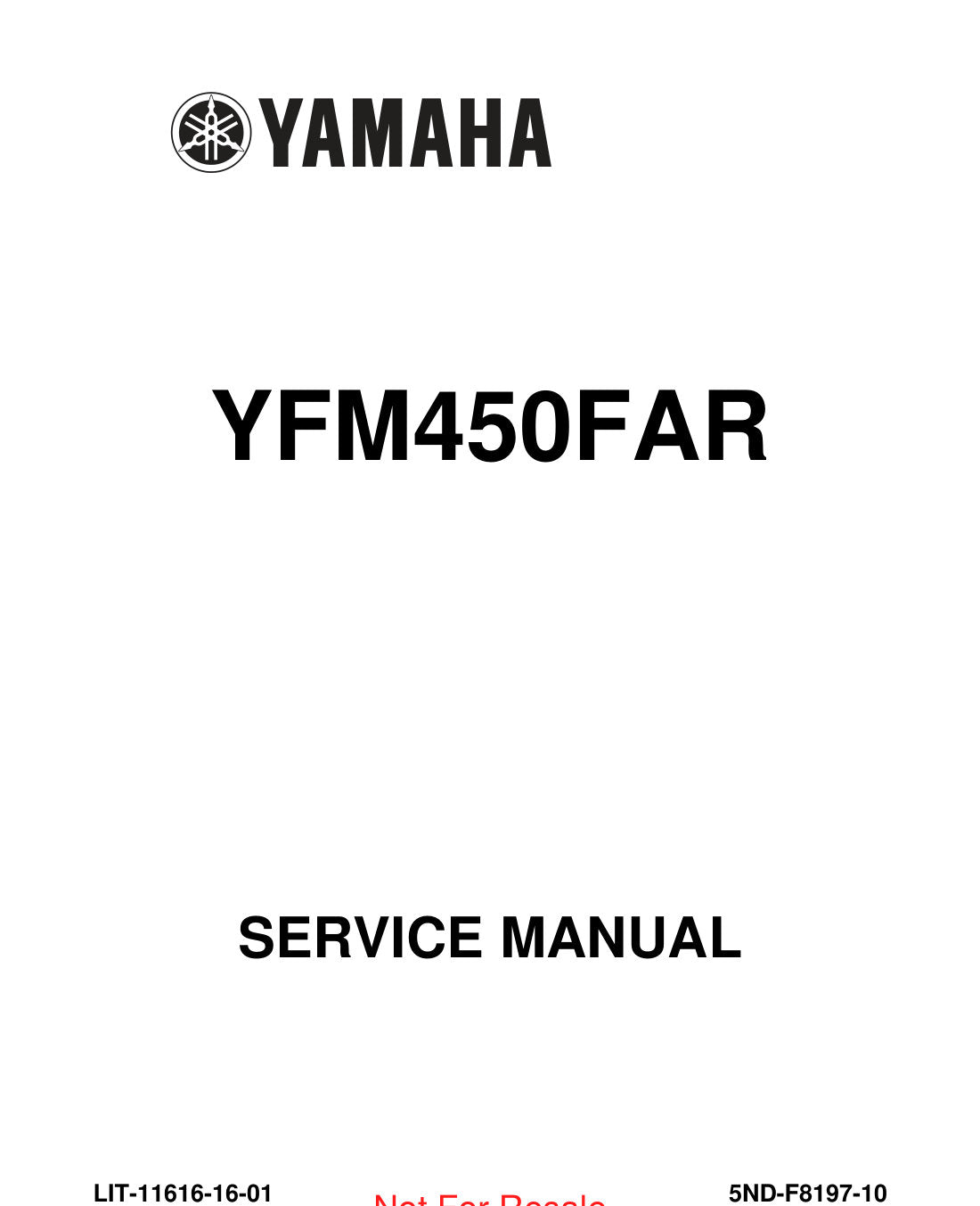 Yamaha Kodiak 450 YFM450FAR 2002 service manual - page 1