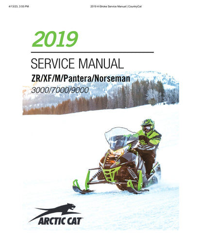 Arctic Cat 4-Stroke Snowmobile 2019 service manual - page 1