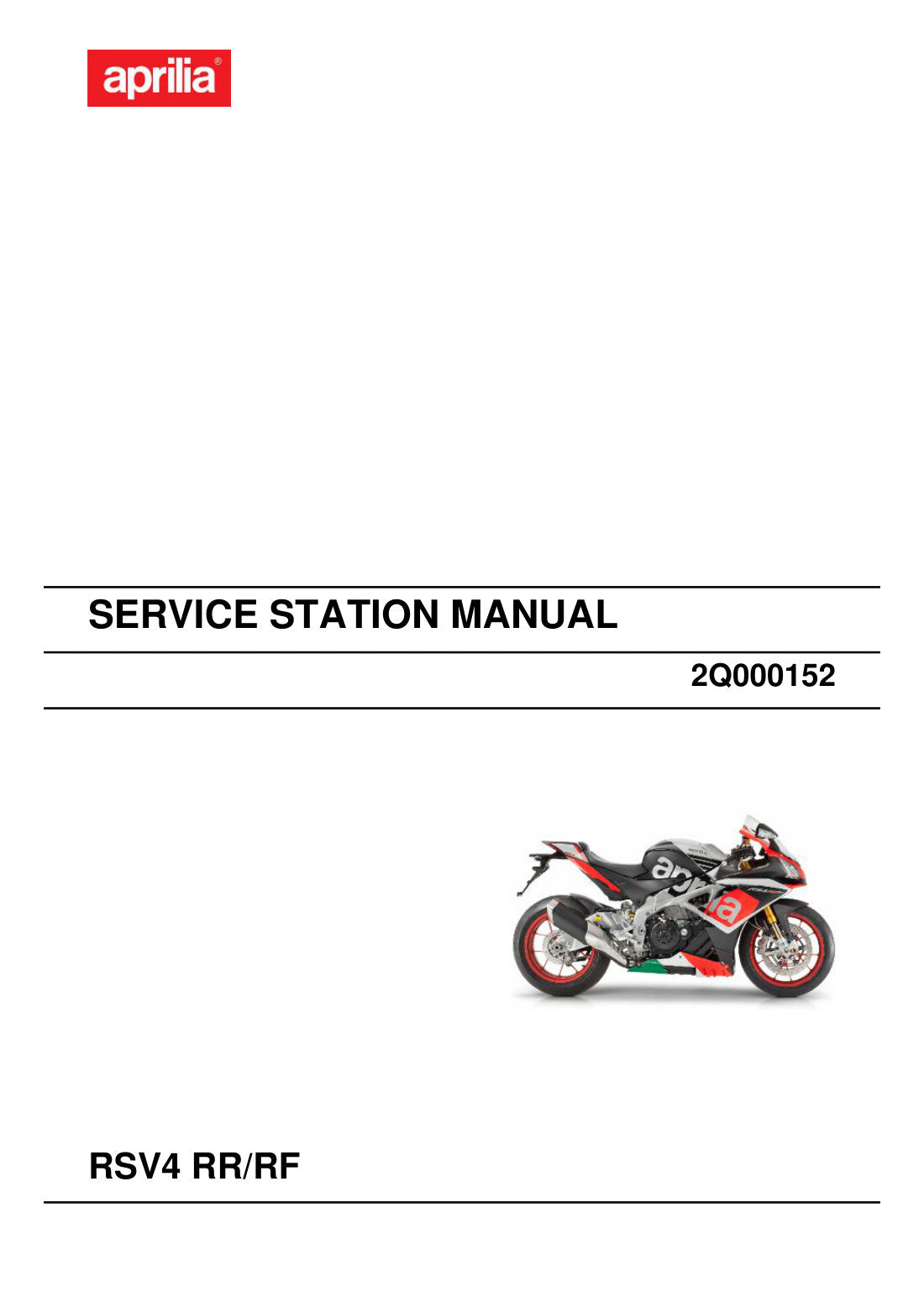 Aprilia RSV4 RR RF 2015 service manual - page 1