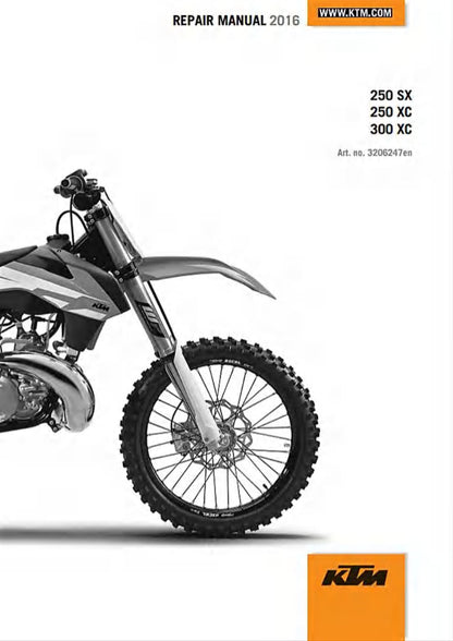 KTM 250 SX 300 XC 2016 service manual - page 1