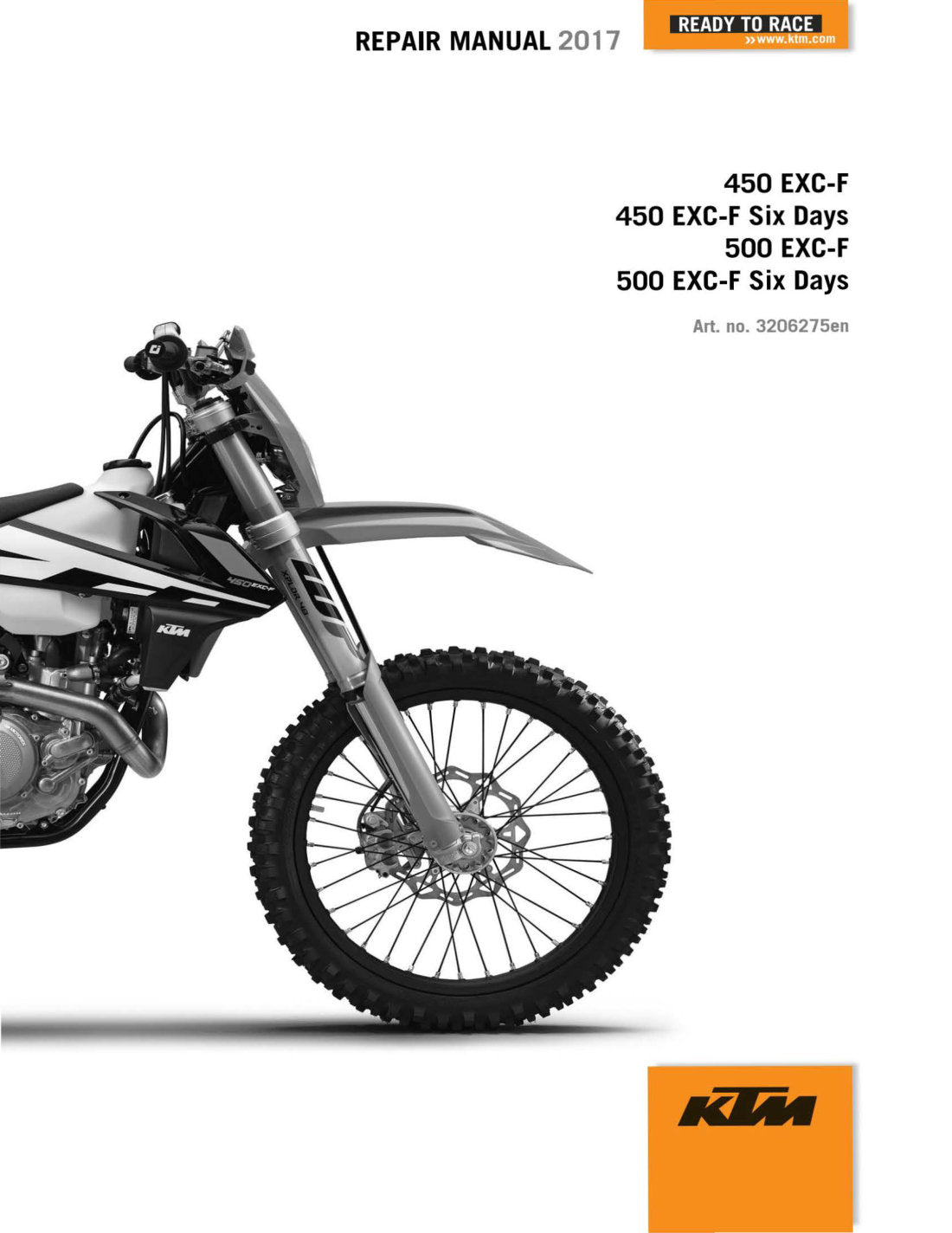 KTM 450 500 EXC-F 2017 service manual - page 1