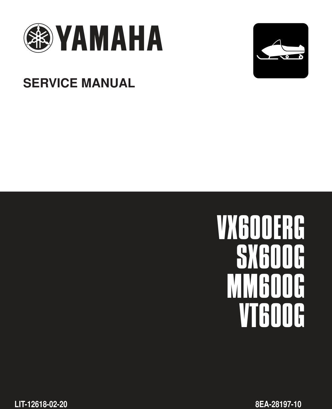 Yamaha VX600 SX600 MM600 VT600 service manual - page 1