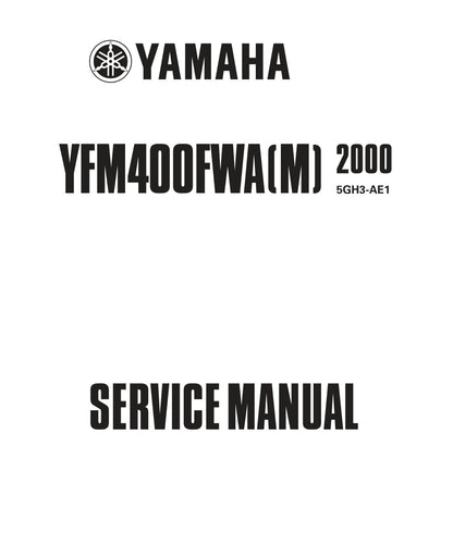 Yamaha Kodiak 400 YFM400FWA 2000 service manual - page 1