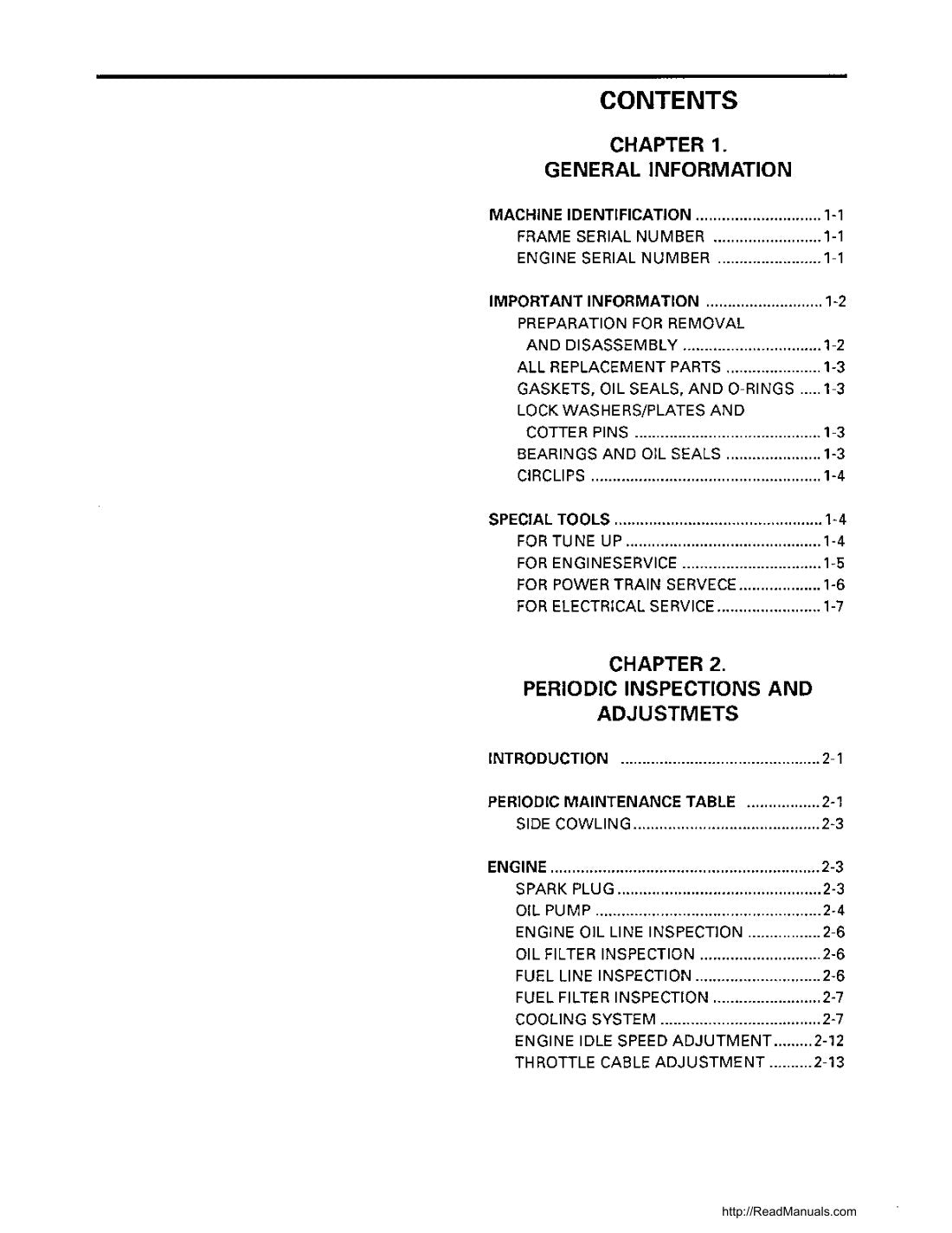 Yamaha Exciter II 570 service manual - page 3