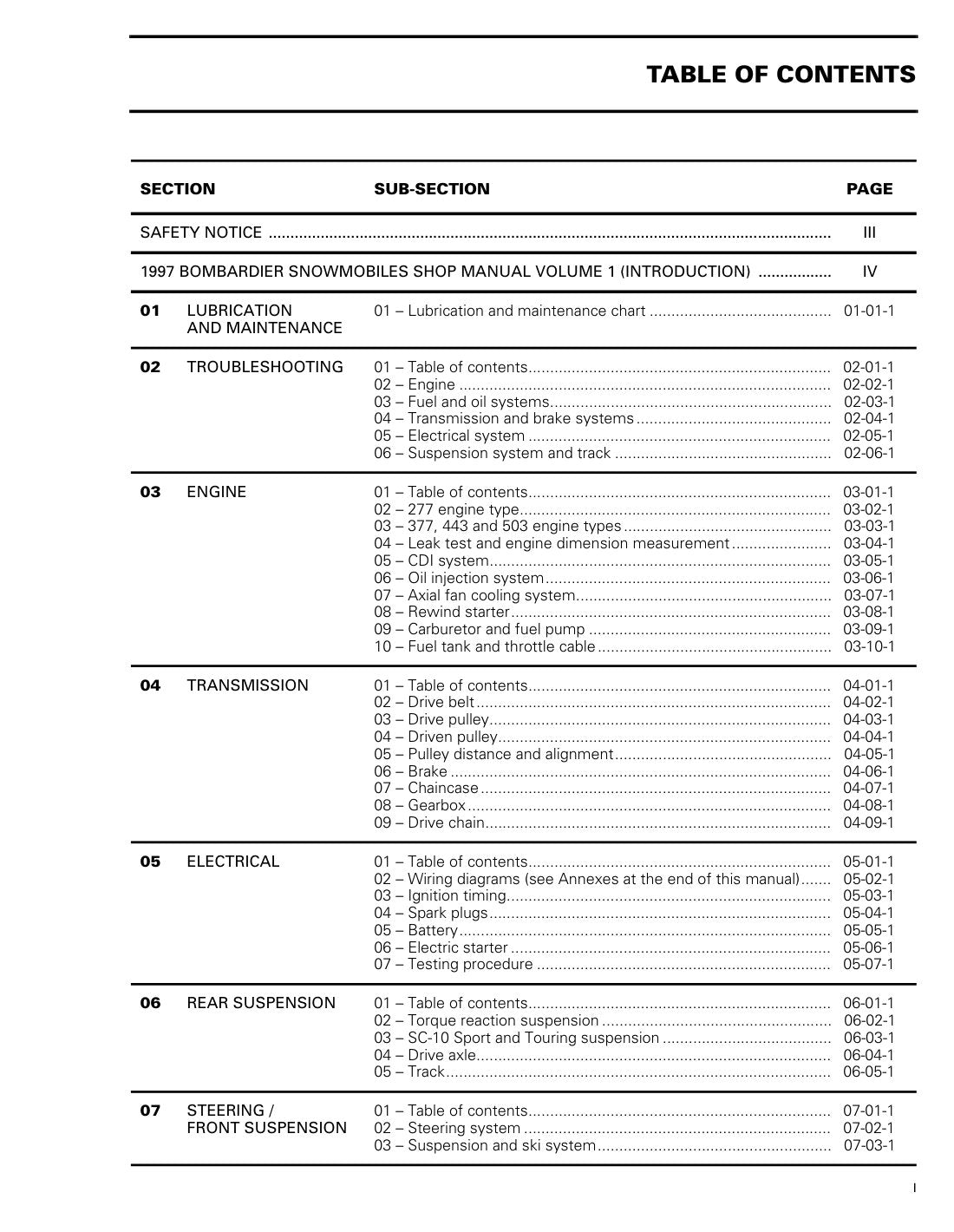 Ski-Doo Tundra II Formula Skandic 1997 service manual - page 4