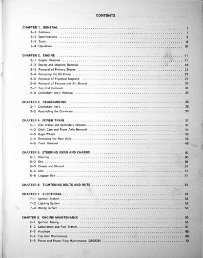 Yamaha SL292 GP292 1971-1973 service manual - page 5