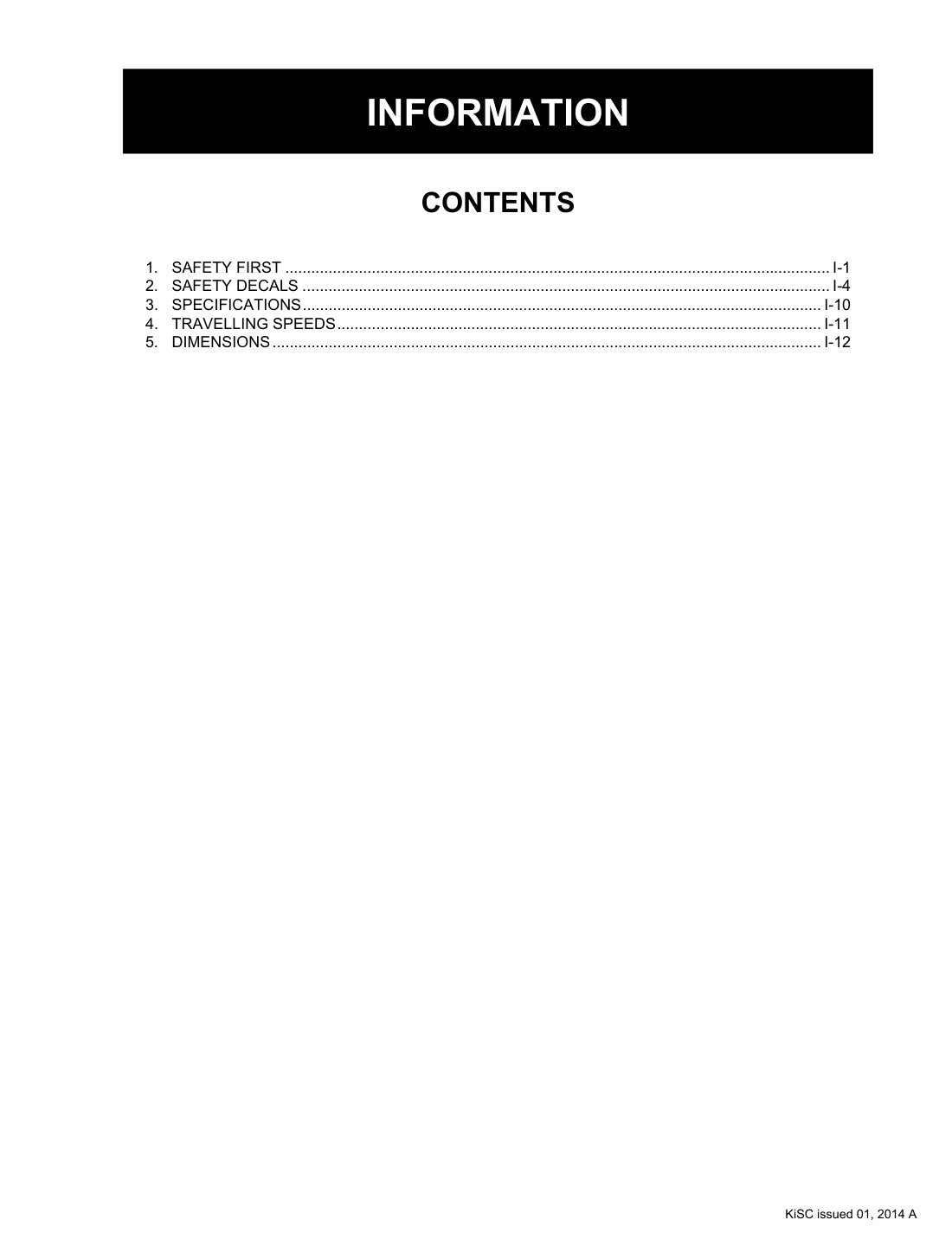 Kubota RTV-X900 X1120 service manual - page 5