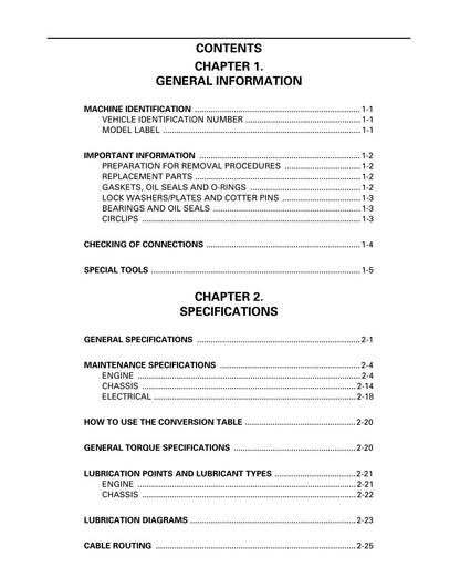Yamaha Beartracker YFM250XL 1998 service manual - page 7