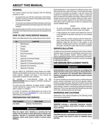 2013 Harley-Davidson Sportster Motorcycle Service Manual - page 7