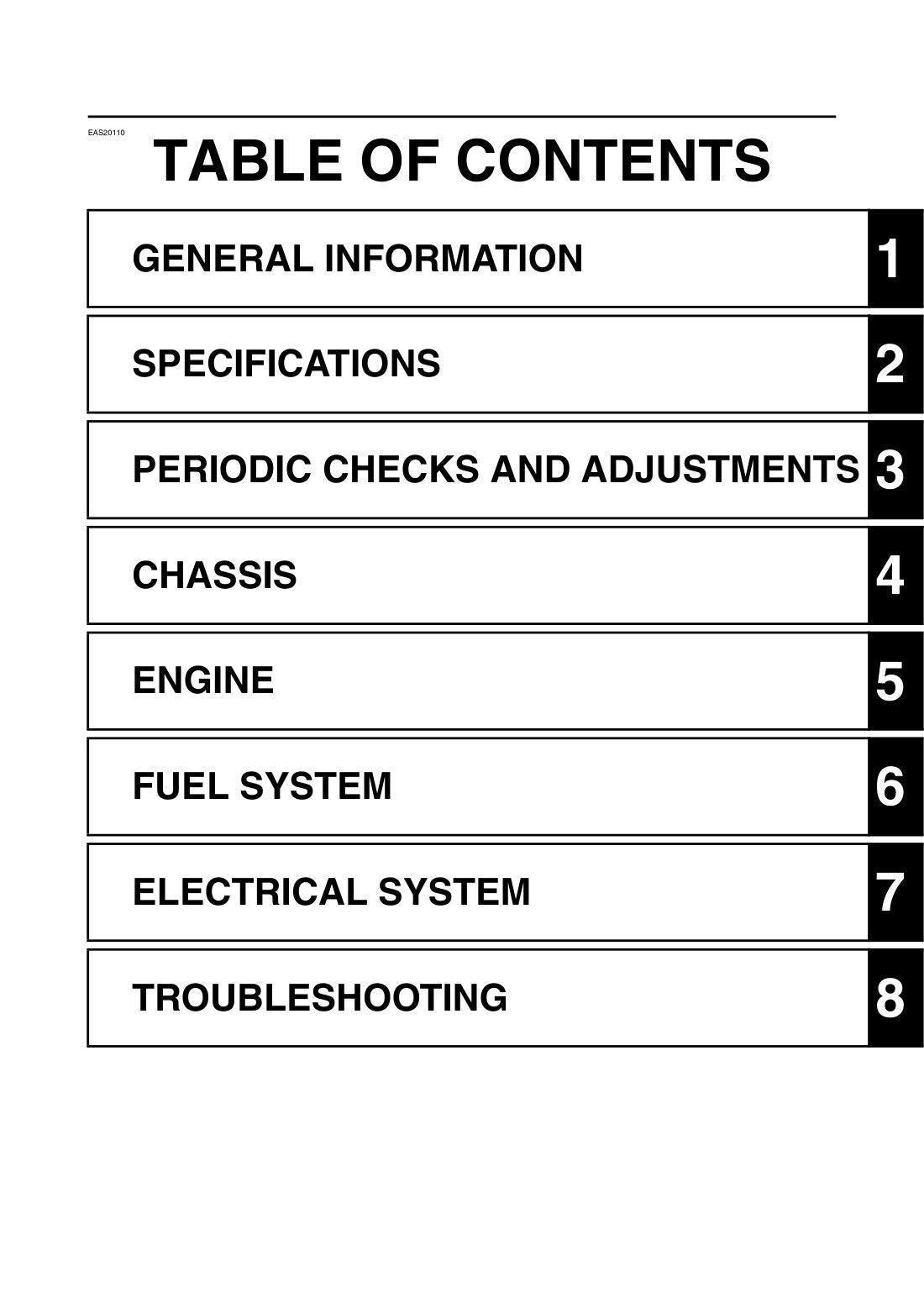 Yamaha TT-R50E Motorcycle Service Manual 2012 - page 7