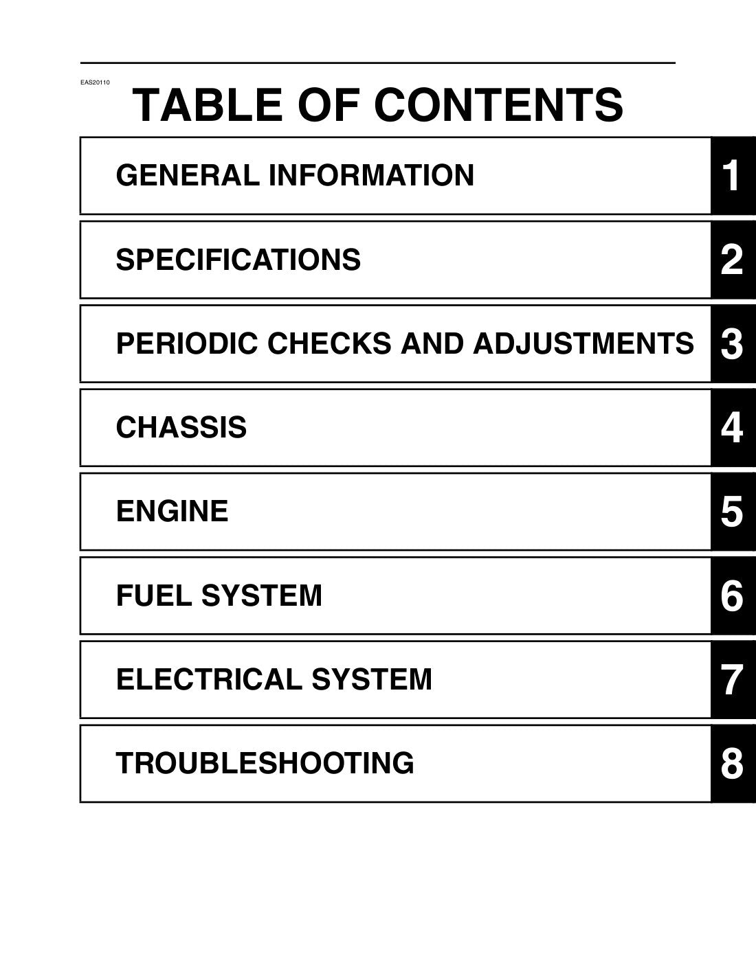 Yamaha SR400 2015 service manual - page 7
