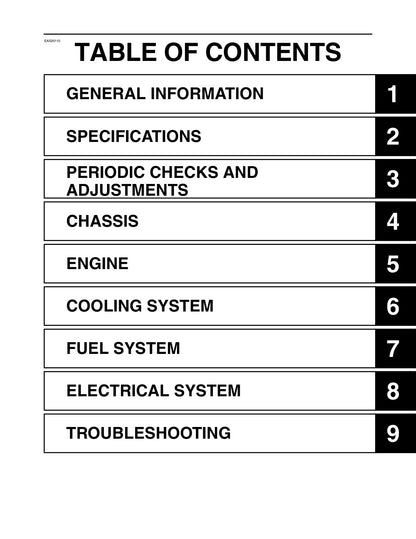 Yamaha Raptor 700R 2015 service manual - page 7