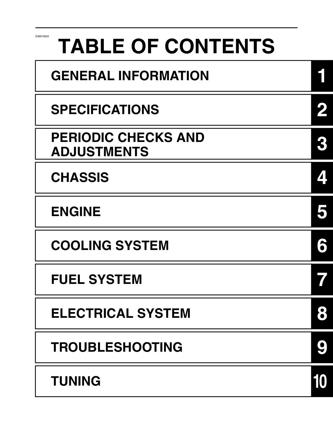 Yamaha YZ450F 2021 service manual - page 9