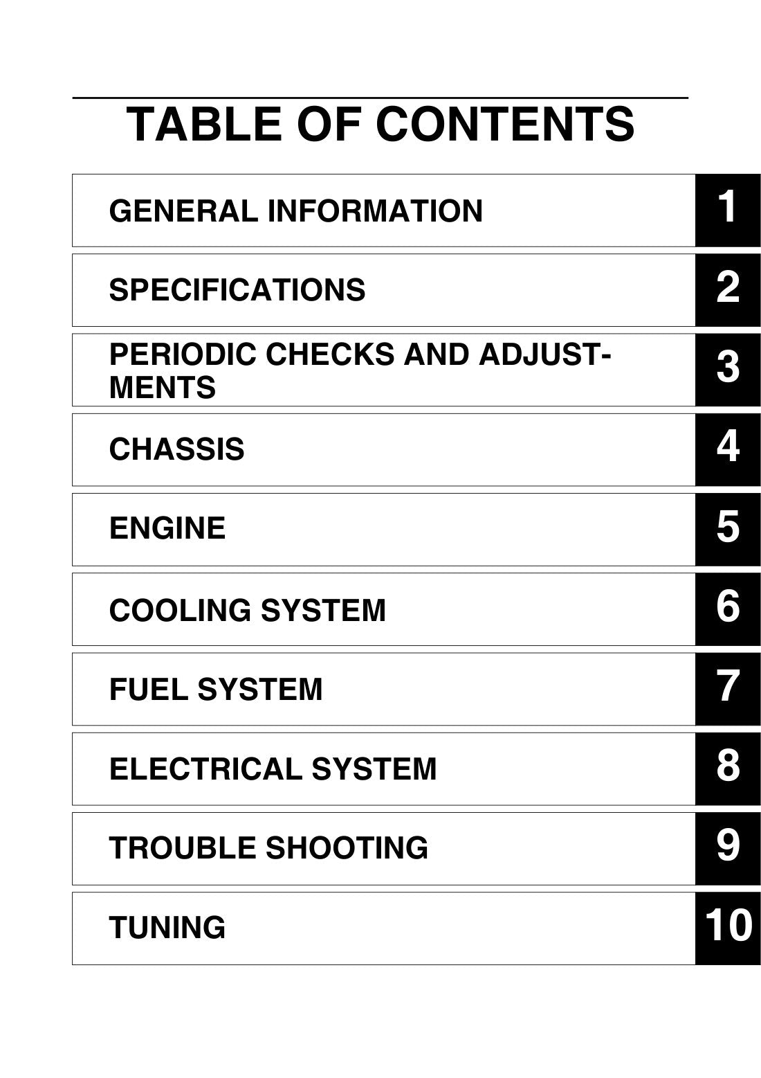 Yamaha YZ250F 2015 service manual - page 11