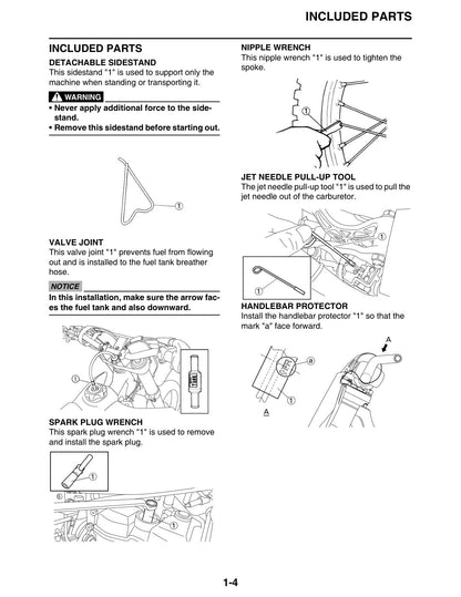 Yamaha YZ250F YZ250FA Motorcycle Service Manual 2011 - page 18