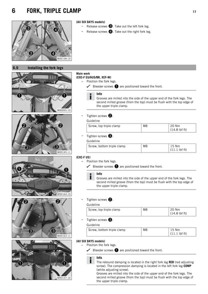 KTM 350 EXC-F 2015 service manual - page 19