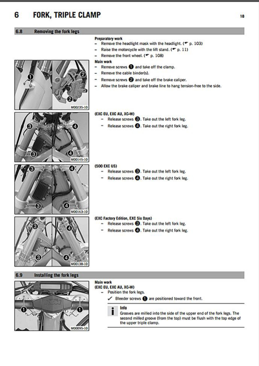 KTM 450 500 EXC-F 2015 service manual - page 20