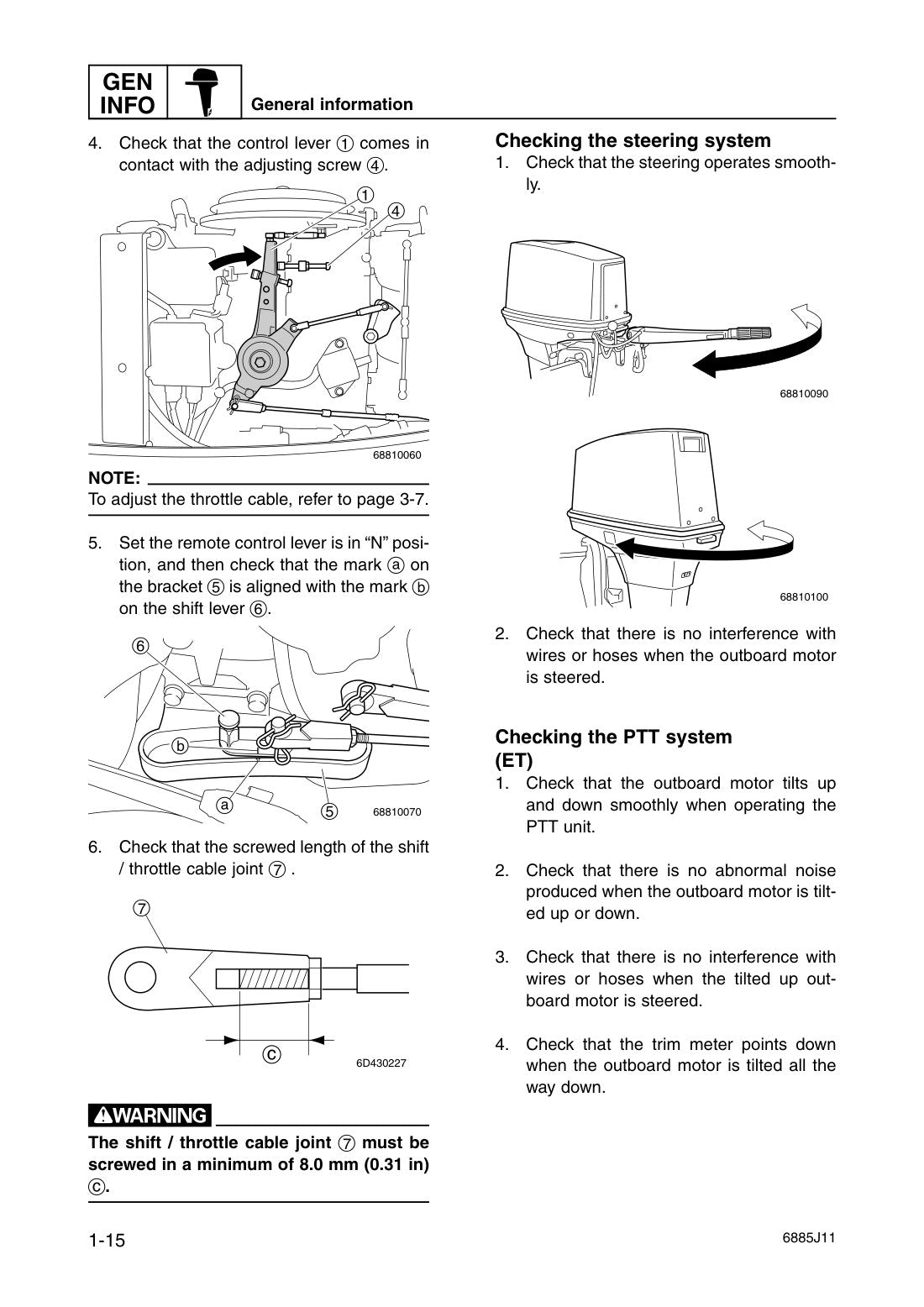 Yamaha 55D 75A 85A Outboard service manual - page 20