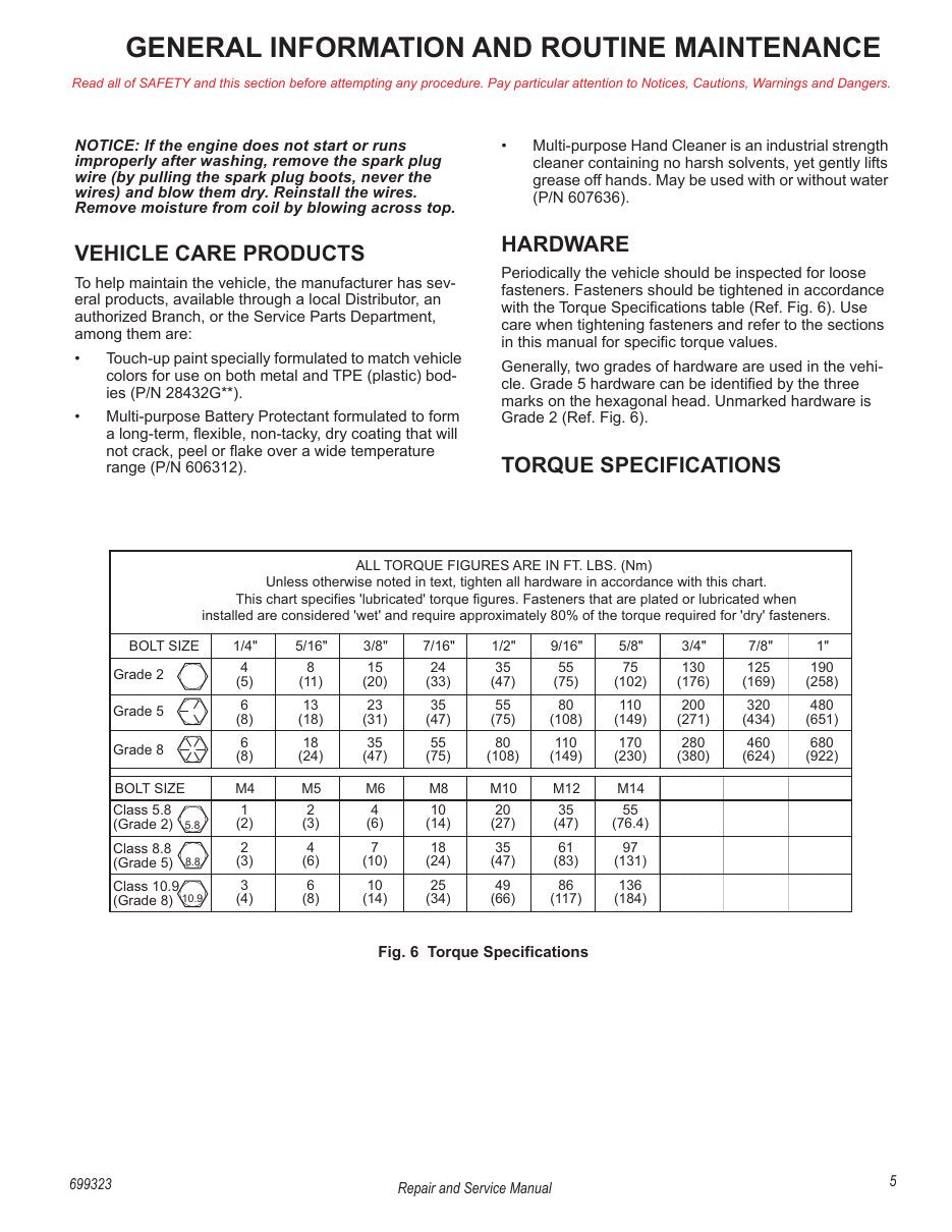 Tracker Offroad LX4 EFI Gas Golf Cart Service Manual PDF 2020 - sample page 23