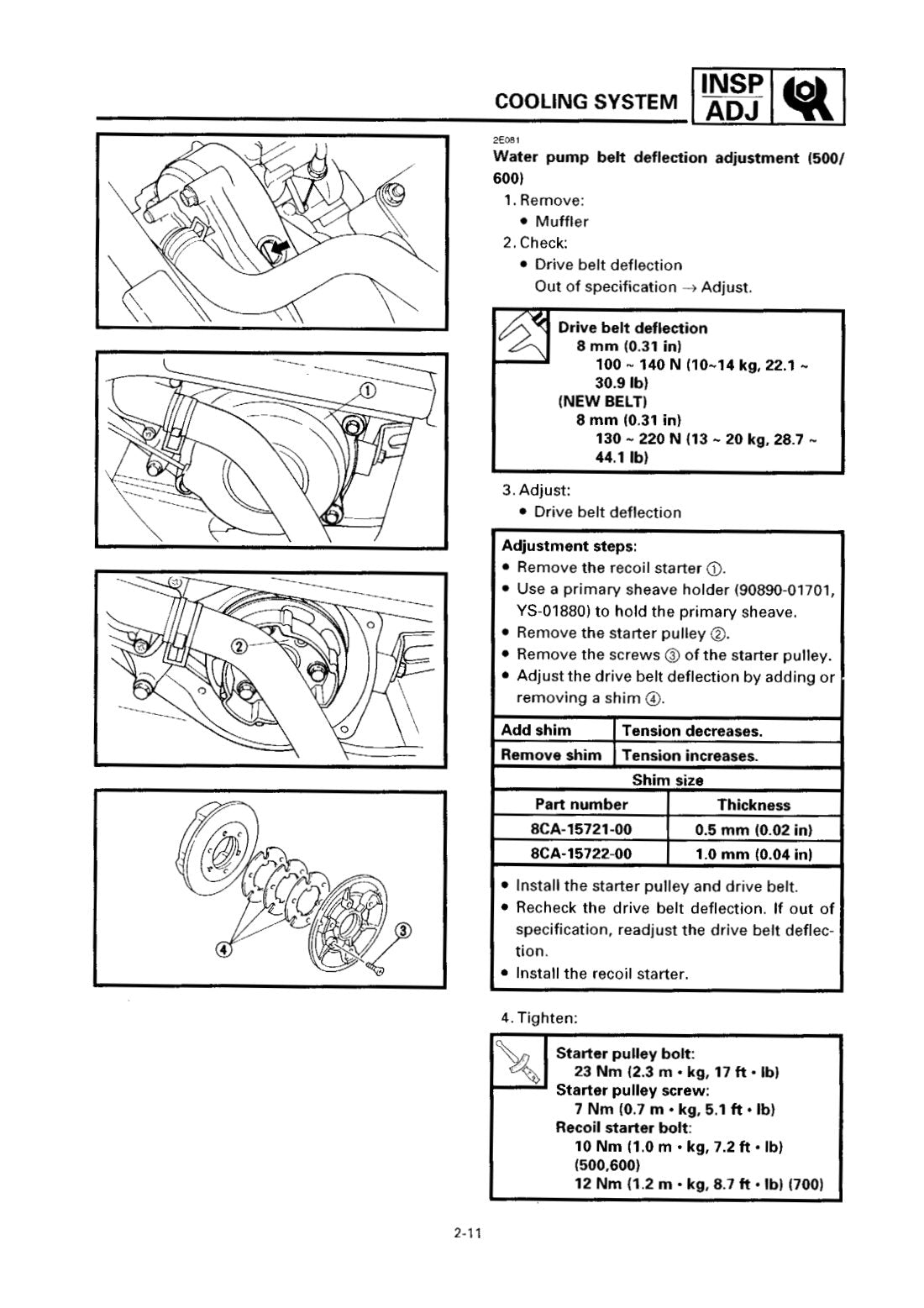 Yamaha Vmax 500 600 700 Mountain Max Venture 1997 service manual - page 26