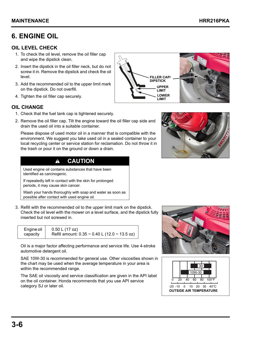 Honda HRR216 PKA service manual - page 33