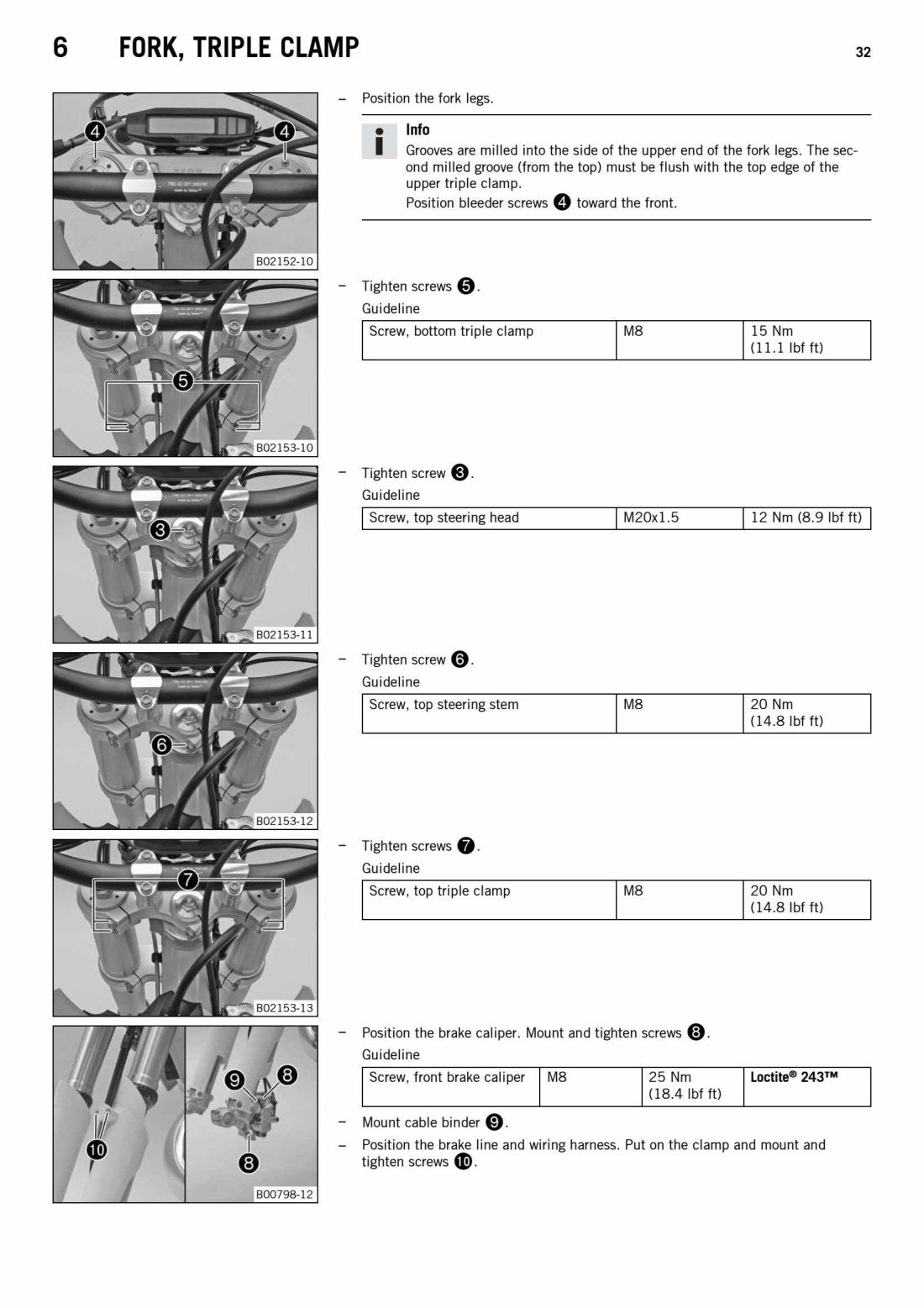 KTM 250 300 EXC 2015 service manual - page 34