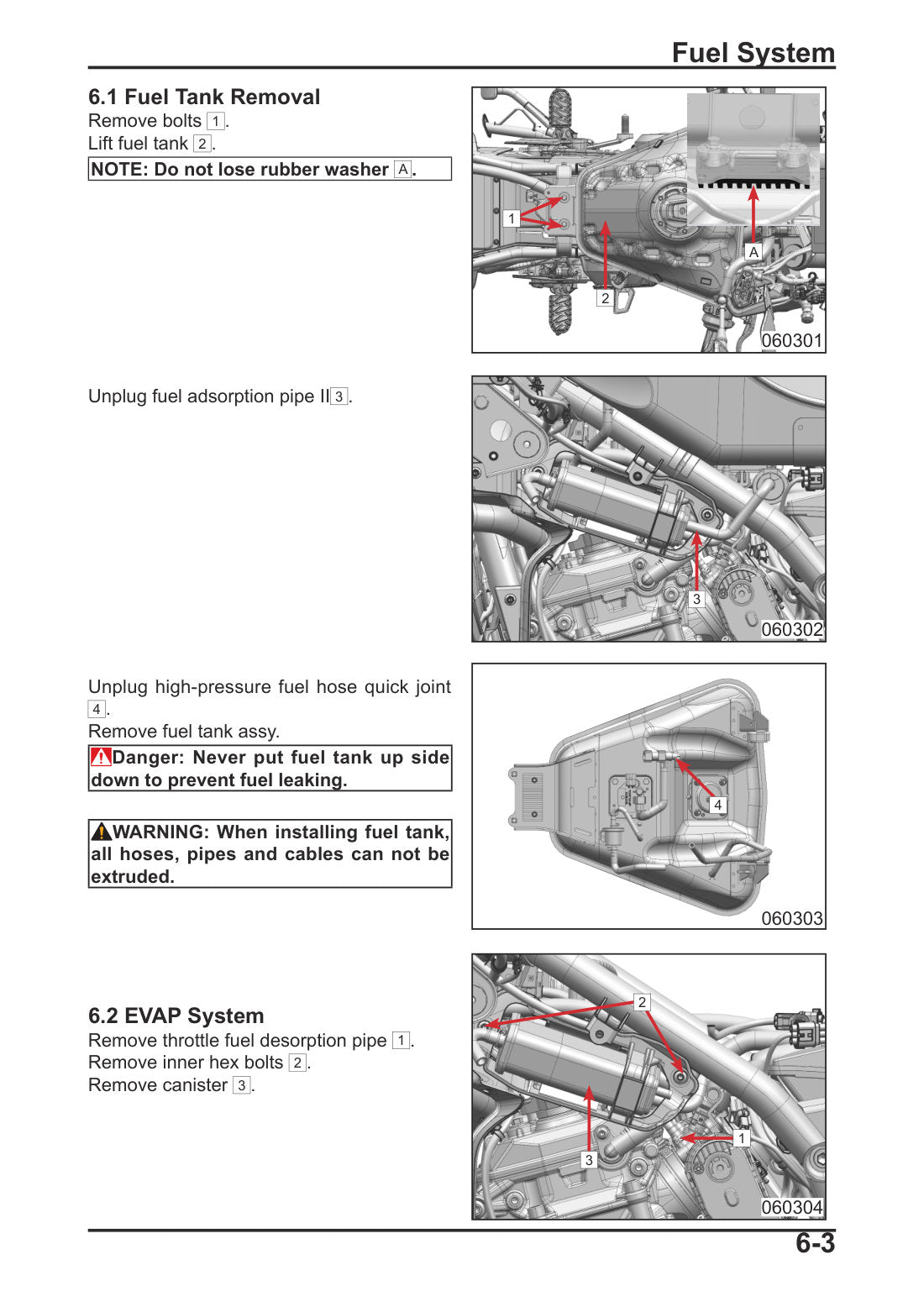800MT fuel tank removal and EVAP system