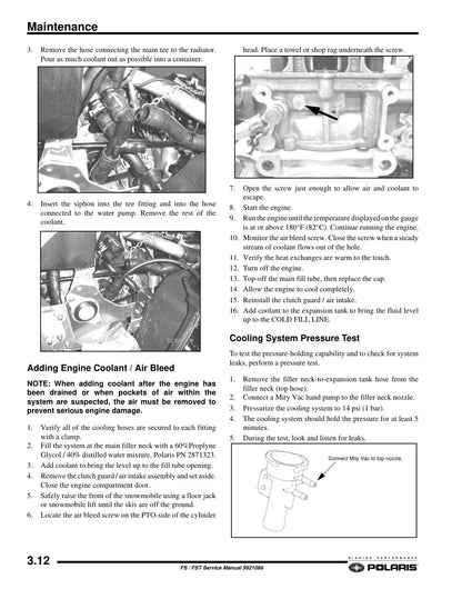 Polaris FS FST 2006-2008 service manual - page 56