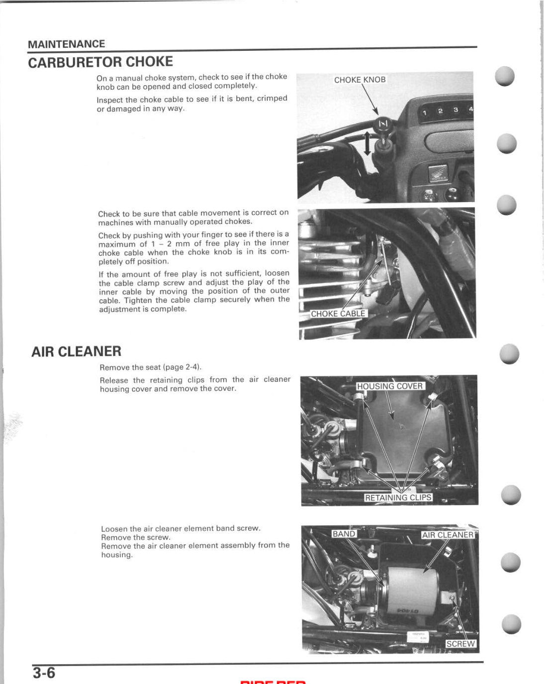 Honda Recon TRX250TE TRX250TM ATV Service Manual 2005-2011 - page 57