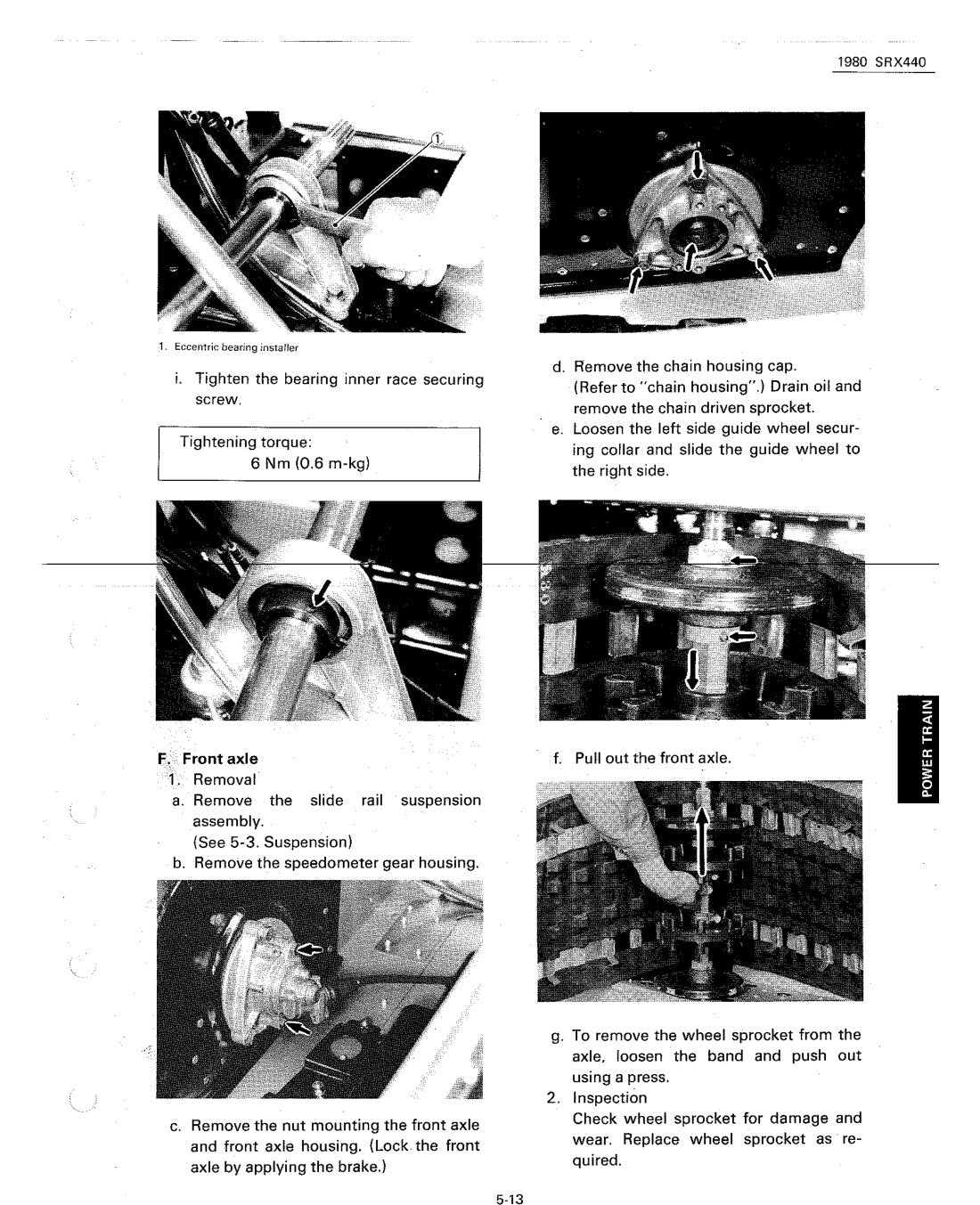 Yamaha SRX440 1980 service manual - page 57