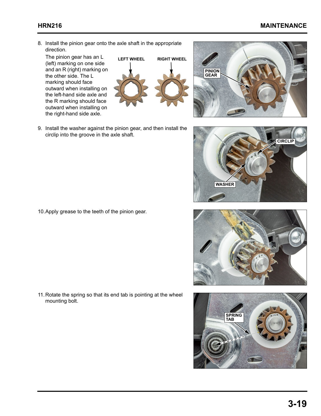 Honda HRN216 VKA service manual - page 58